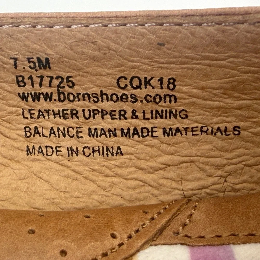 Born Leather Ballet Flats Size 7.5 Tan Knotted Toe Slip On Comfort Capsule